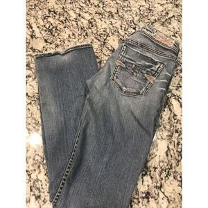 Silver Jeans Co. Tuesday Baby Boot Women's W27/L31 Blue Cotton Blend‎ Low Rise